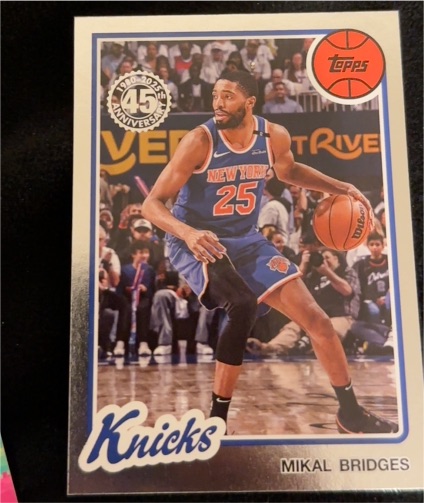 2025-26 Topps Basketball 45th Anniversary #80BK-38 Mikal Bridges — front