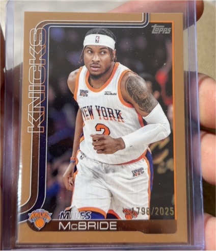 2025-26 Topps #17 Miles McBride — front