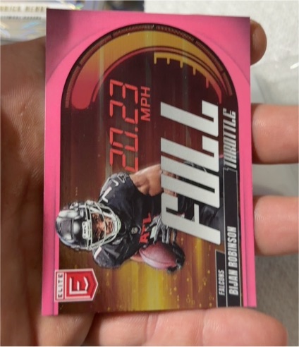 2025 Panini Donruss Elite #22 Bijan Robinson Full Throttle Pink — front