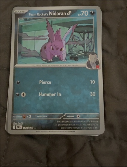 2025 Scarlet & Violet Series Destined Rivals #117 Team Rocket's Nidoran M — front