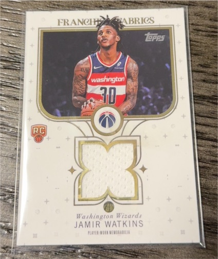 2025-26 Topps Basketball Franchise Fabrics #FF-JW Jamir Watkins — front