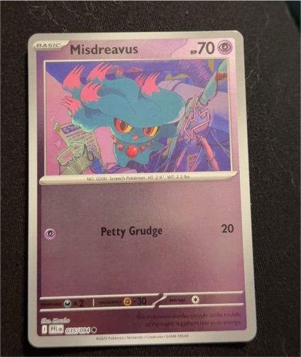 2025 Pokémon TCG Phantasmal Flames #035 Misdreavus — front