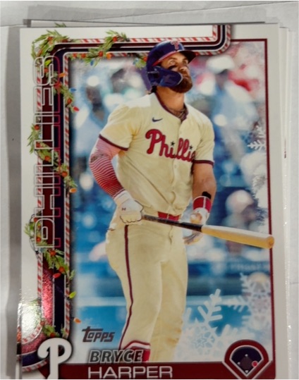2025 Topps Holiday #H69 Bryce Harper — front