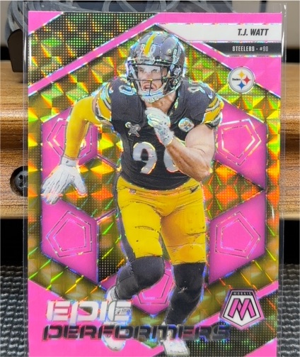 2025 Panini Mosaic #12 T.J. Watt Epic Performers — front