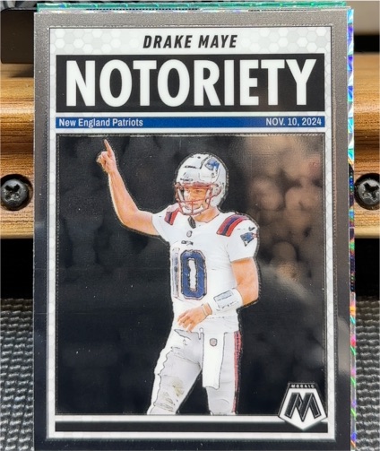 2025 Panini Mosaic Notoriety #3 Drake Maye — front