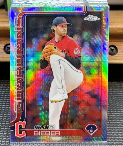 2025 Topps Chrome #13 Shane Bieber — front