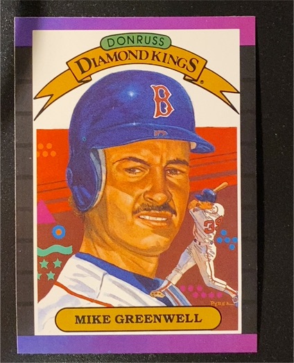 1989 Donruss Diamond Kings #1 Mike Greenwell — front