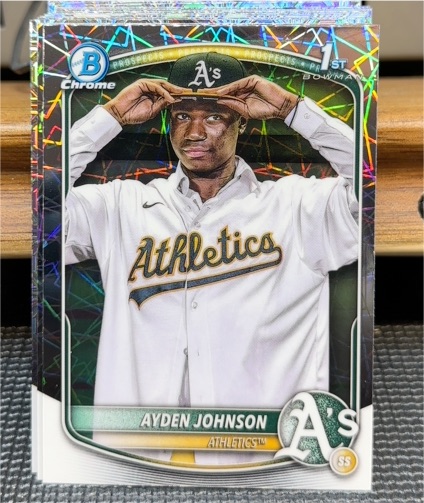 2025 Bowman Chrome #BCP-197 Ayden Johnson — front