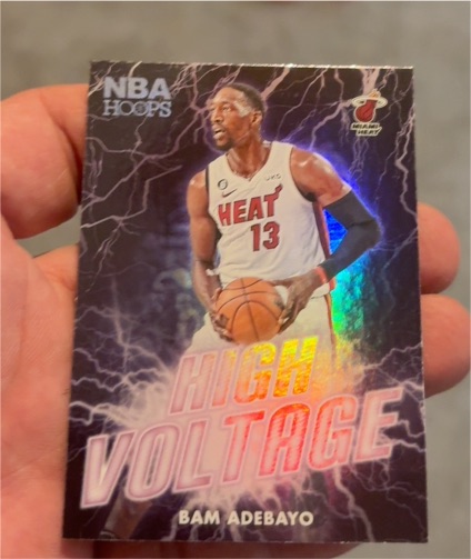 2023-24 Panini NBA Hoops #19 Bam Adebayo High Voltage — front