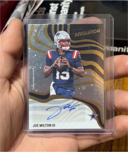 2025 Panini Revolution Signatures Swirl Joe Milton III — front