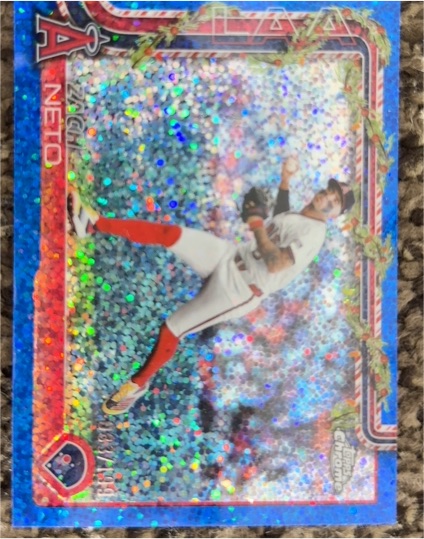 2025 Topps Holiday #H149 Zach Neto Silver Glitter Holiday — front