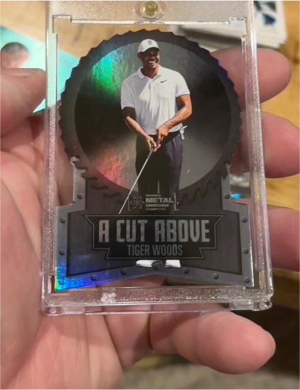 2022 Skybox Metal Universe Champions A Cut Above Tiger Woods #ACA-10 — front