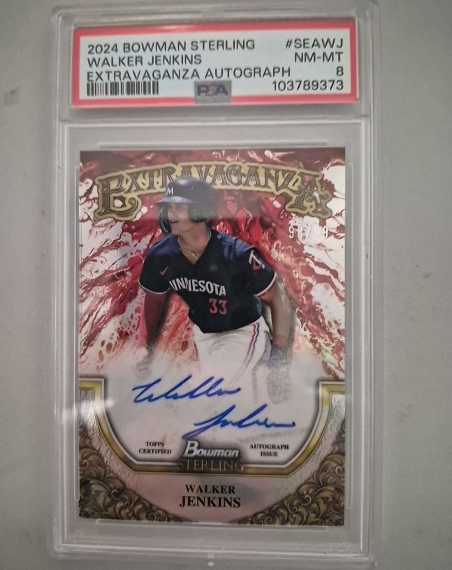 2024 Bowman Sterling #SEA-W J Walker Jenkins Extravaganza Autograph — front