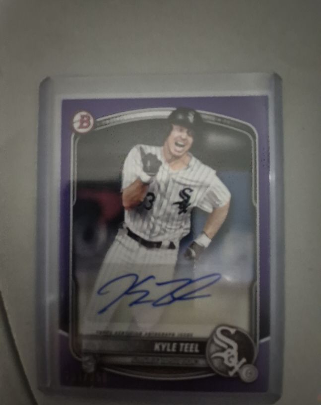 2025 Bowman Prospects #BP-118 Kyle Teel Purple Auto /250 — front