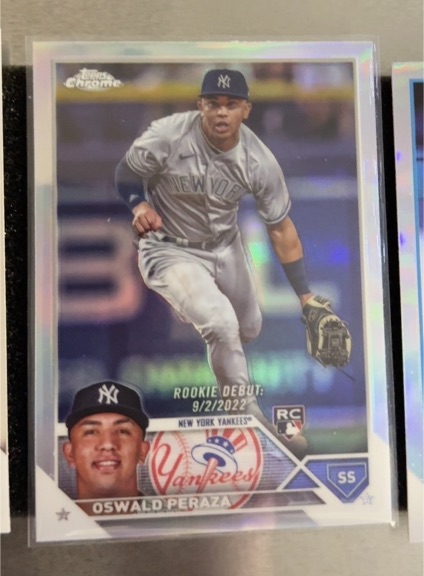 2023 Topps Chrome Update #US44 Oswald Peraza — front