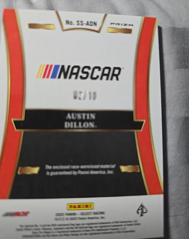 2025 Panini Select NASCAR #SS-ADN Austin Dillon — front