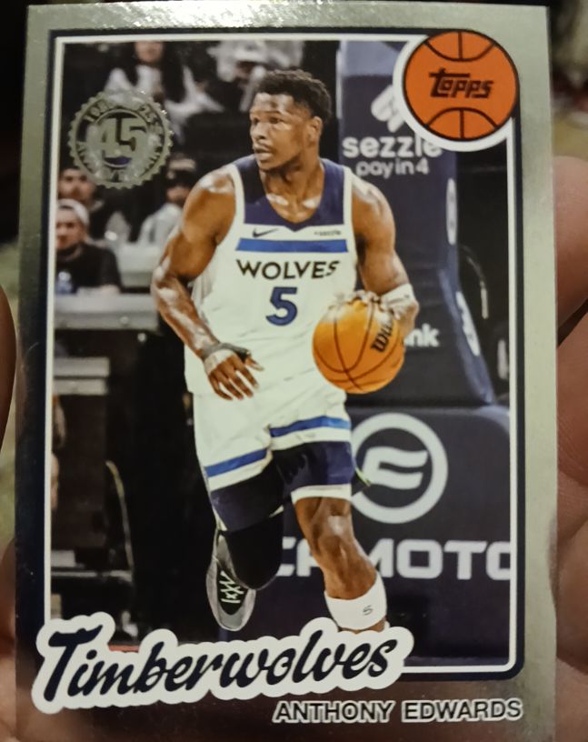 2025-26 Topps #80BK-90 Anthony Edwards 1980-81 Topps Basketball — front