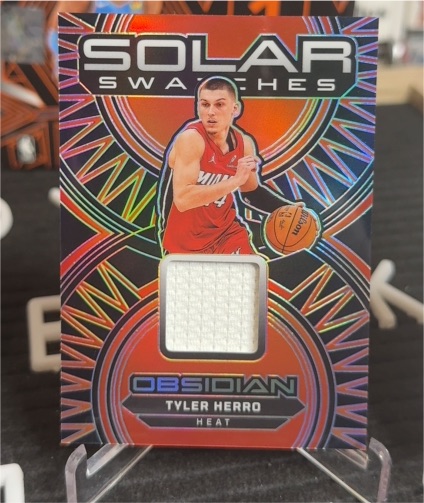 2024-25 Panini Obsidian Solar Swatches #SS-TH Tyler Herro — front
