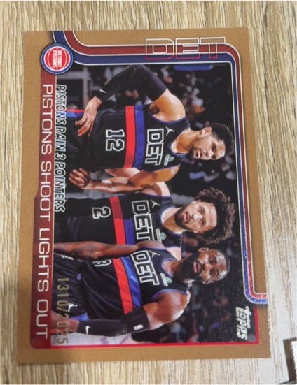 2025-26 Topps #279 Pistons Shoot Lights Out — front