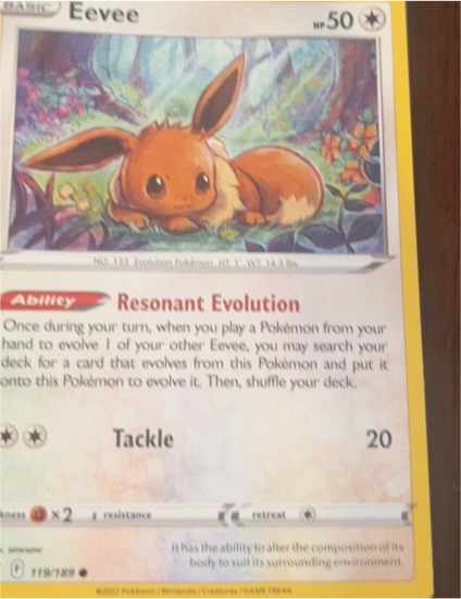 2022 Pokémon Astral Radiance #119 Eevee — front