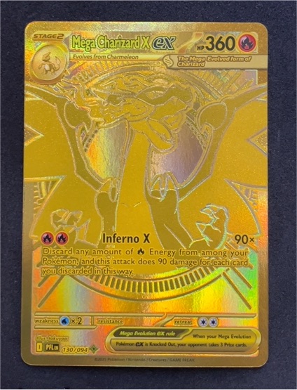 2023 Pokémon Phantasmal Flames #130 Mega Charizard X ex — front