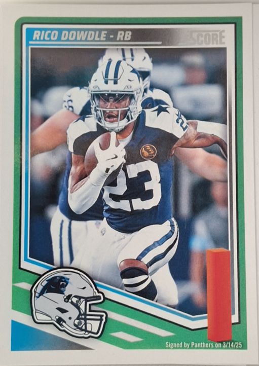 2025 Panini Score #241 Rico Dowdle — front