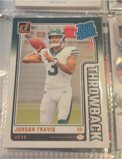 2024 Panini Donruss #39 Jordan Travis Rated Rookie Throwback — front