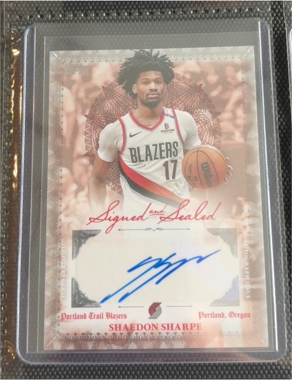 2025-26 Topps Signed and Sealed #BSI-SS Shaedon Sharpe — front