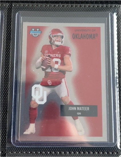 2025 Bowman University Chrome #55AV-12 John Mateer — front