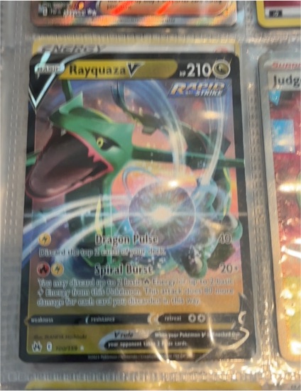 2023 Pokemon Sword & Shield Crown Zenith #100 Rayquaza V — front