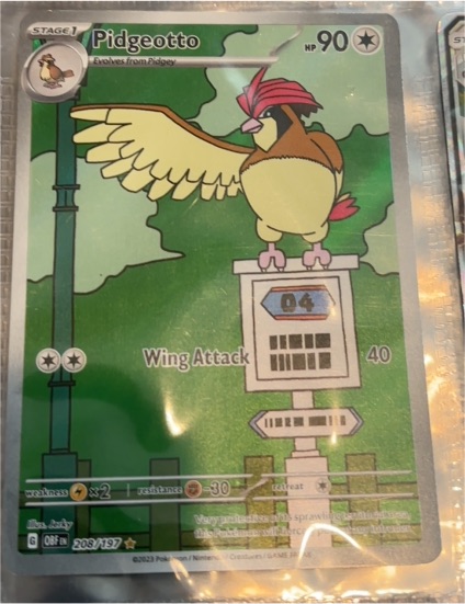 2023 Pokémon SV03: Obsidian Flames #208 Pidgeotto — front