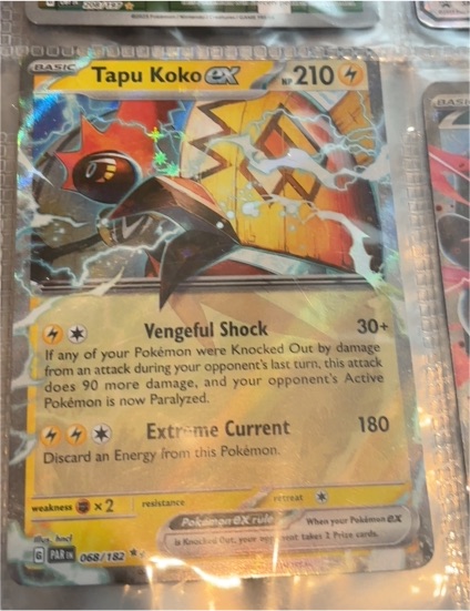 2023 Pokémon SV04: Paradox Rift #068 Tapu Koko ex — front