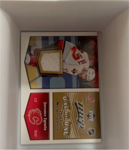 2007-08 Upper Deck MVP One on Dual Memorabilia #OO-IJ Jarome Iginla — front
