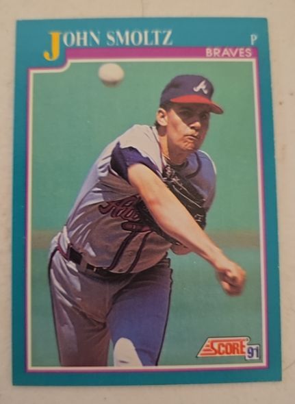 1991 Score #208 John Smoltz — front