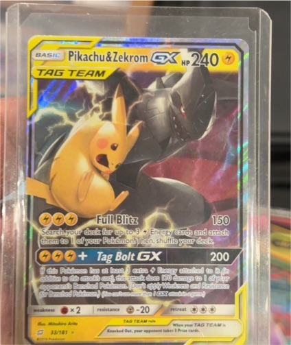 2019 Pokémon Sun & Moon Team Up #33 Pikachu & Zekrom GX — front