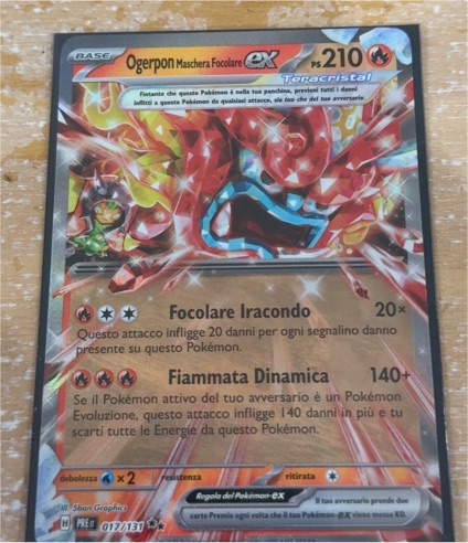 2023 Pokémon TCG Prismatic Evolutions #017 Hearthflame Mask Ogerpon ex — front