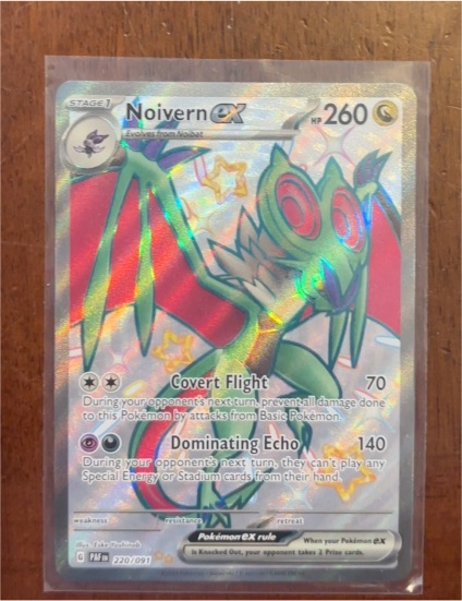 Noivern ex 220/091 Paldean Fates — front