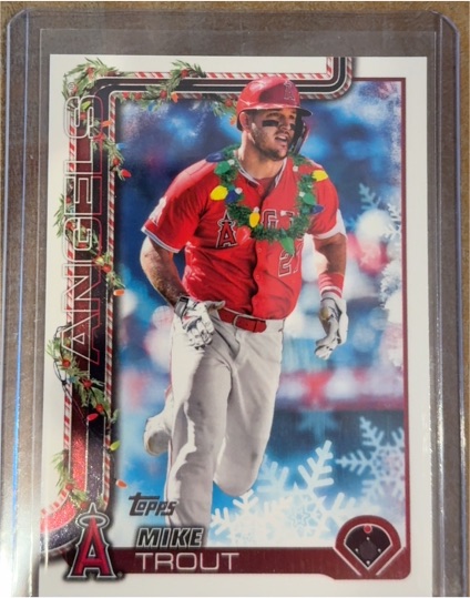2025 Topps Holiday #H50 Mike Trout — front