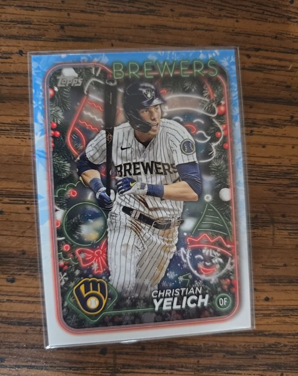 2024 Topps Holiday #H140 Christian Yelich — front