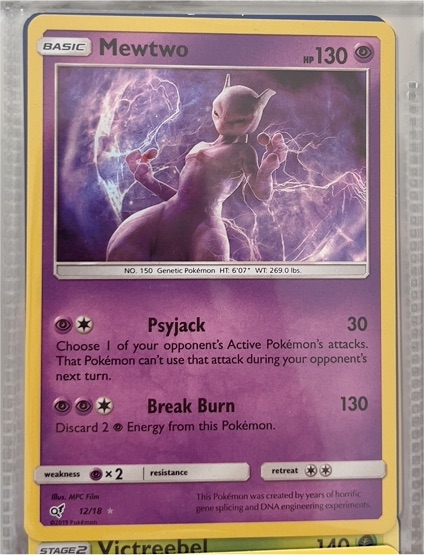 2019 Pokémon Detective Pikachu #12 Mewtwo — front