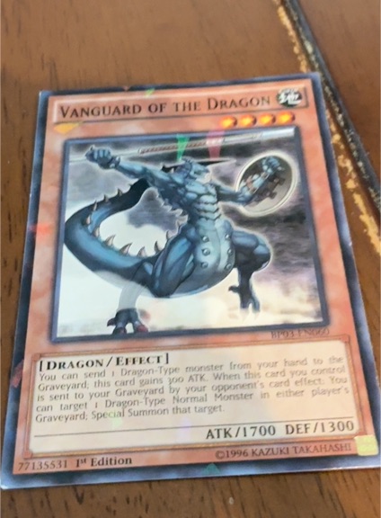 1996 Yu-Gi-Oh! SDP-023 Vanguard of the Dragon — front