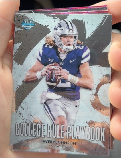 2025 Bowman Chrome University #CRP-1 Avery Johnson College Rule Playbook — front