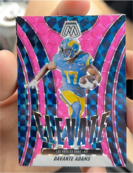 2025 Panini Mosaic #17 Davante Adams Elevate Pink Fluorescent — front