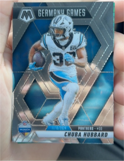 2025 Panini Mosaic #260 Chuba Hubbard Germany Games — front