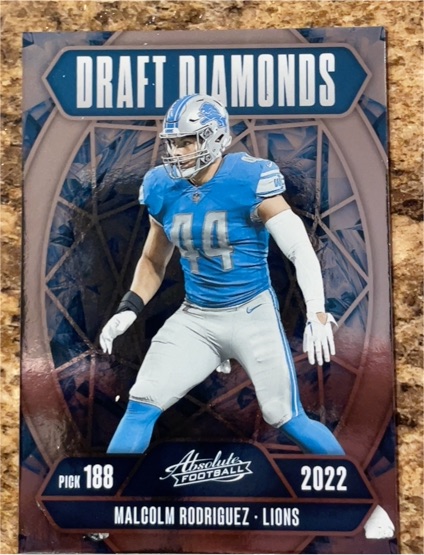 2025 Panini Absolute Draft Diamonds #DD-MRZ Malcolm Rodriguez — front