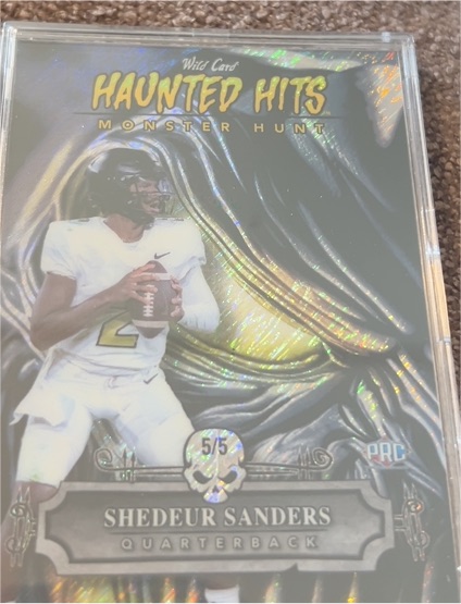 2024 Wild Card Haunted Hits Monster Hunt #5 Shedeur Sanders — front