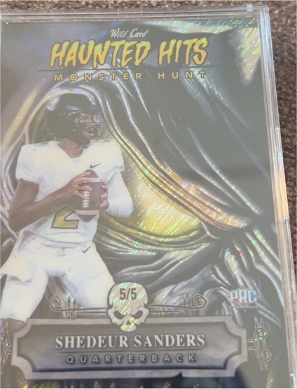 2024 Wild Card Haunted Hits Monster Hunt #5 Shedeur Sanders — front