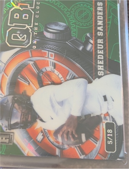 2024 Leaf Wild Card QB1 On The Clock #5/18 Shedeur Sanders — front