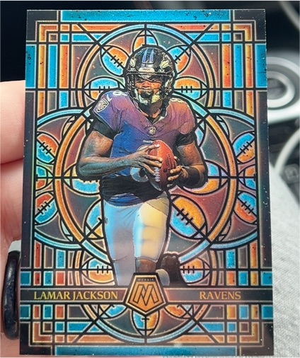 2025 Panini Mosaic #1 Lamar Jackson — front