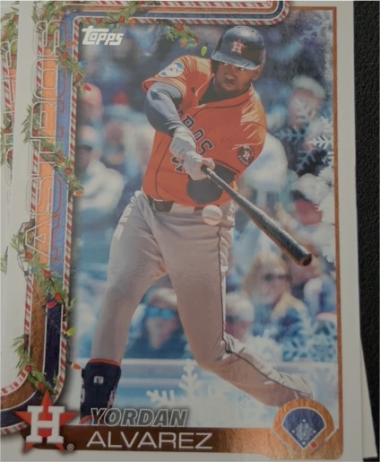 2025 Topps Holiday #H44 Yordan Alvarez — front
